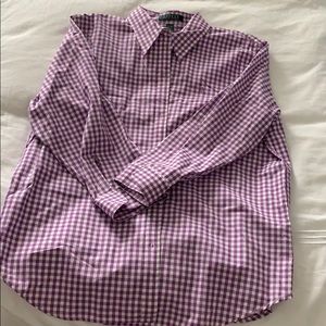 Purple gingham Ralph Lauren button down shirt